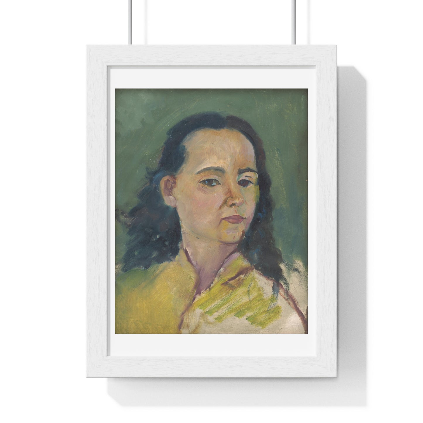 Portrait of a Woman (1920) by Arnold Peter Weisz Kubínčan, from the Original, Framed Art Print