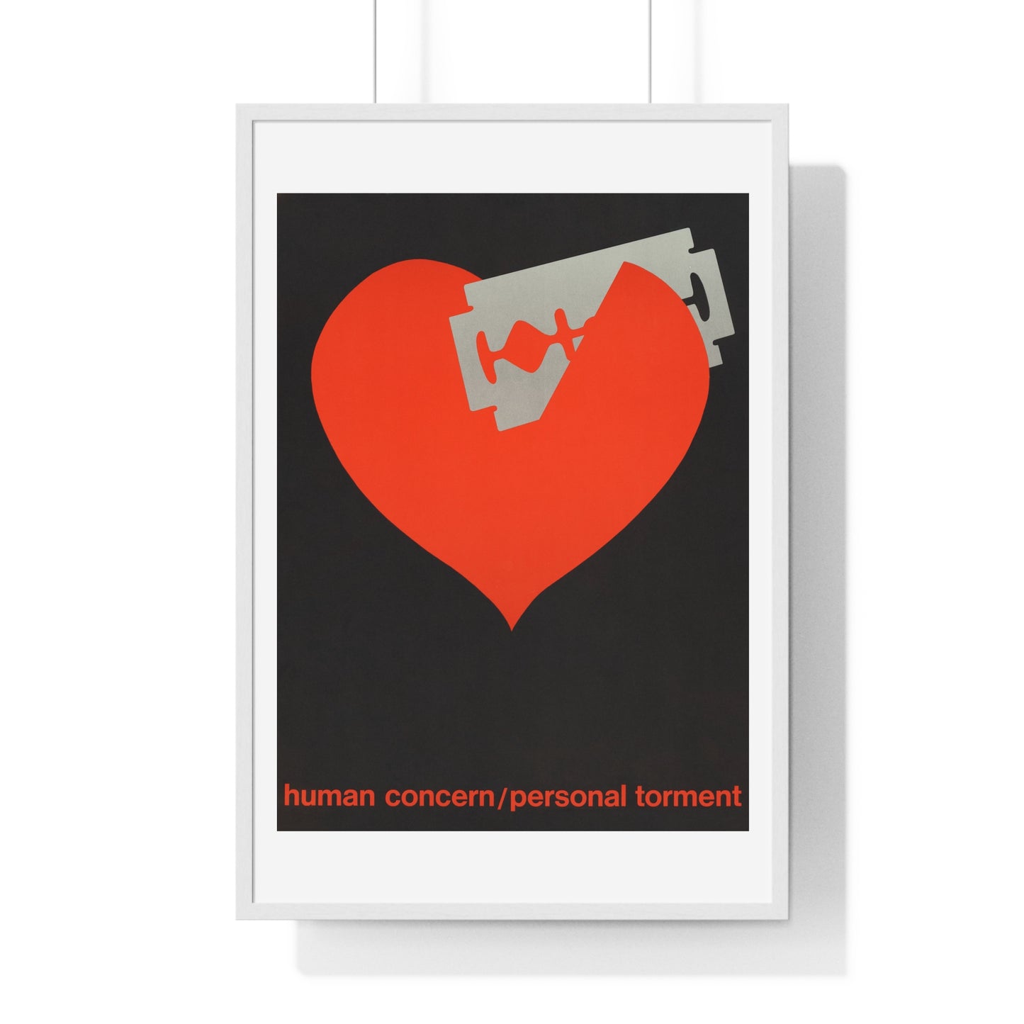 Human Concern, Personal Torment, Poster Art, from the Original, Framed Art Print