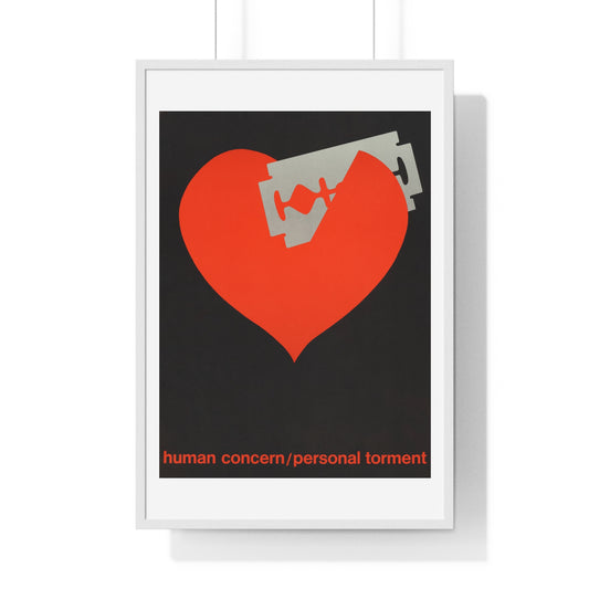Human Concern, Personal Torment, Poster Art, from the Original, Framed Art Print
