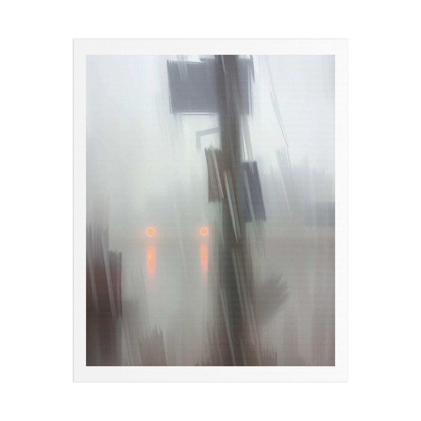 Faded Pastel Abstract Decor Art VI 'Designed by AI' Print on Canvas