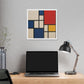 Abstract Artwork in the Style of Piet Mondrian 'Designed by AI' Canvas Art Print
