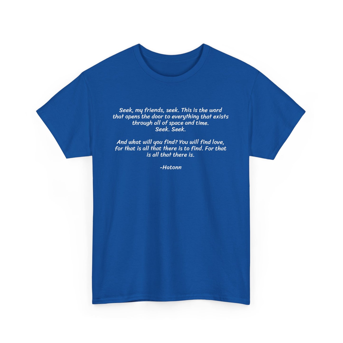 Seek My Friends, Seek. Because That is the Door to Everything, Spiritual T-Shirt