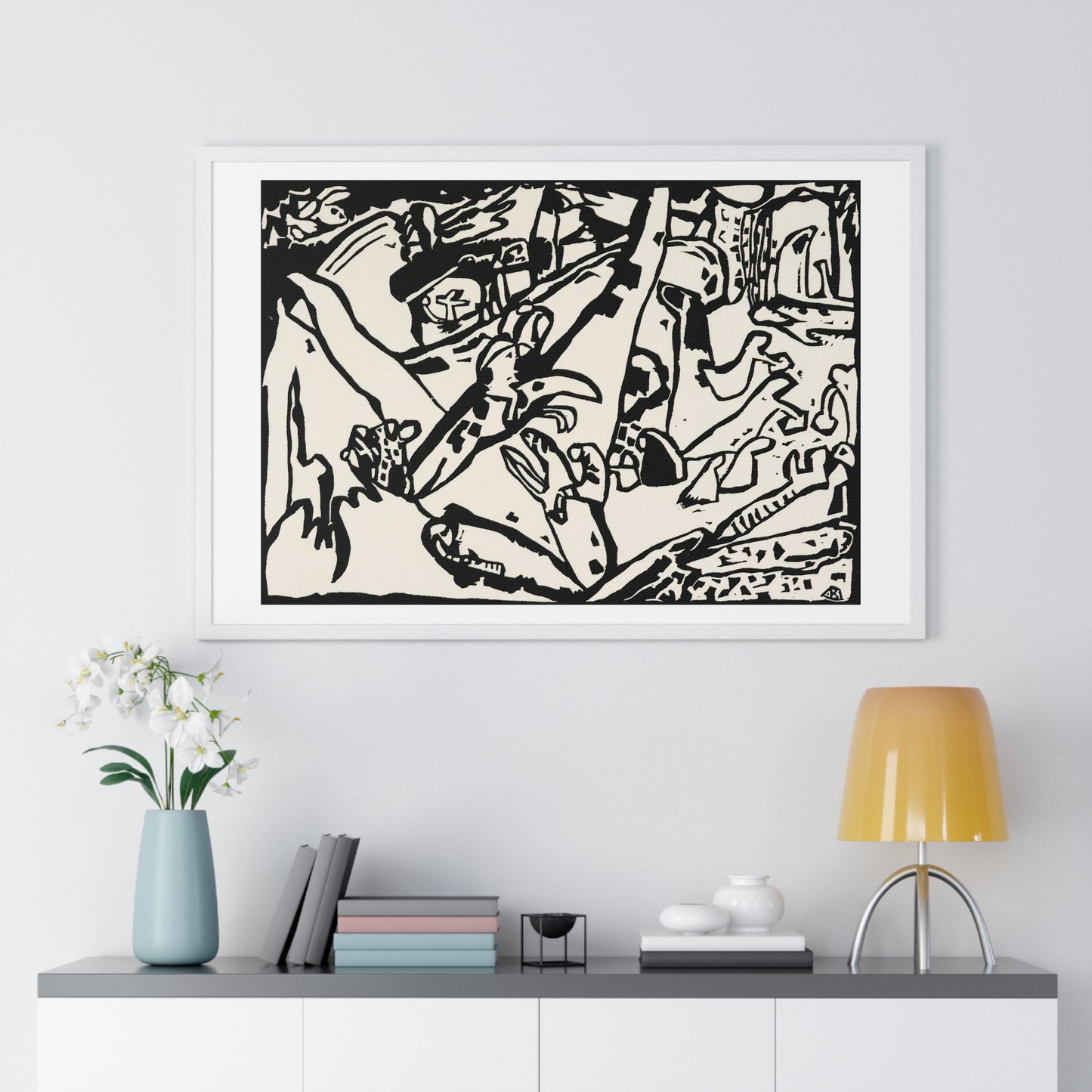 Composition II (1911) by Wassily Kandinsky, from the Original, Framed Print