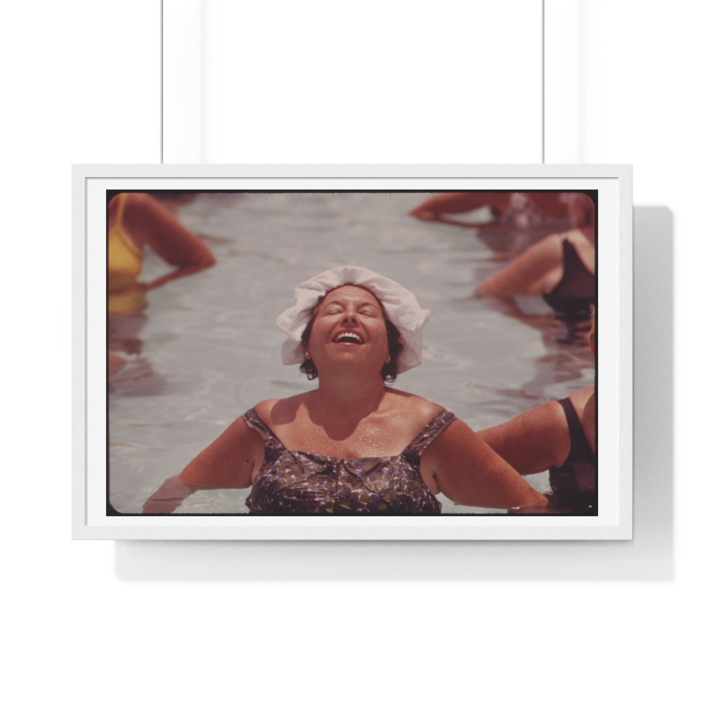 Organised Daily Exercises at the Century Village Retirement Community (circa 1973) Vintage Photography by Flip Schulke, Framed Print