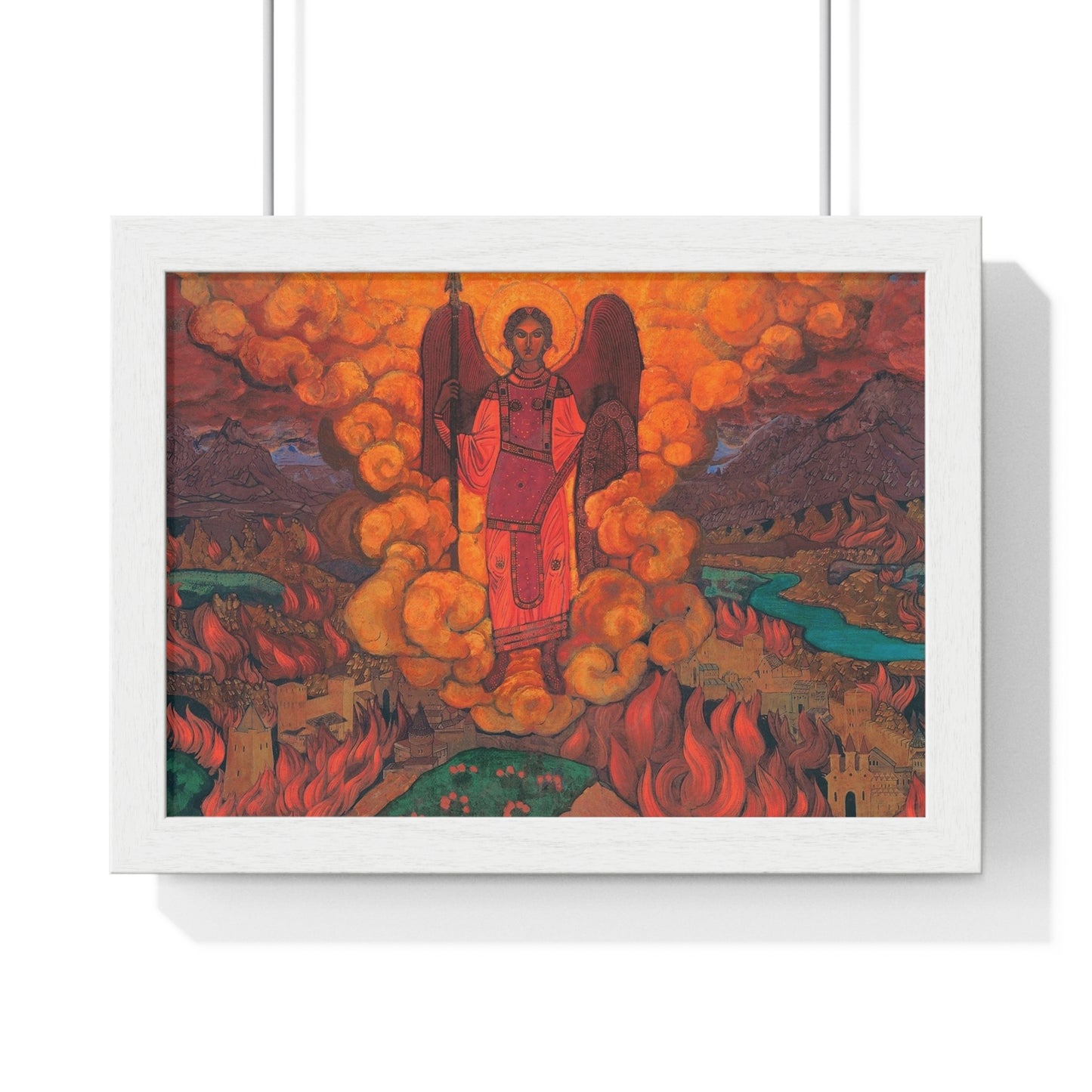 Last Angel (1912) Tempera on Cardboard by Nicholas Roerich from the Original, Framed Art Print