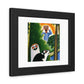 Surprised And God In The Style Of Henri Rosseau II 'Designed by AI' Wooden Framed Print