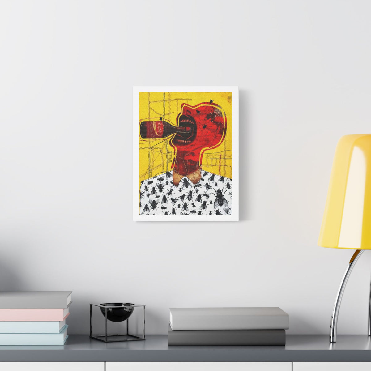 Consumerism, Neo-Surrealism, Art Print on Satin Canvas, Stretched