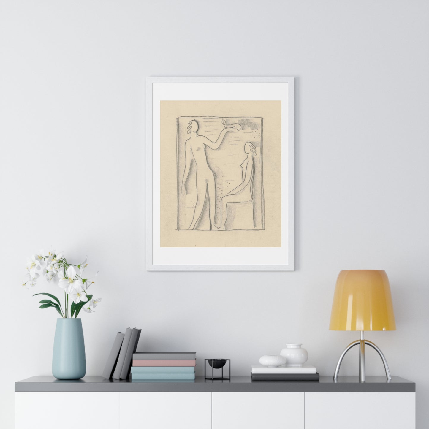 Study for the Painting with Prometheus (1930) by Mikuláš Galanda, from the Original, Framed Art Print