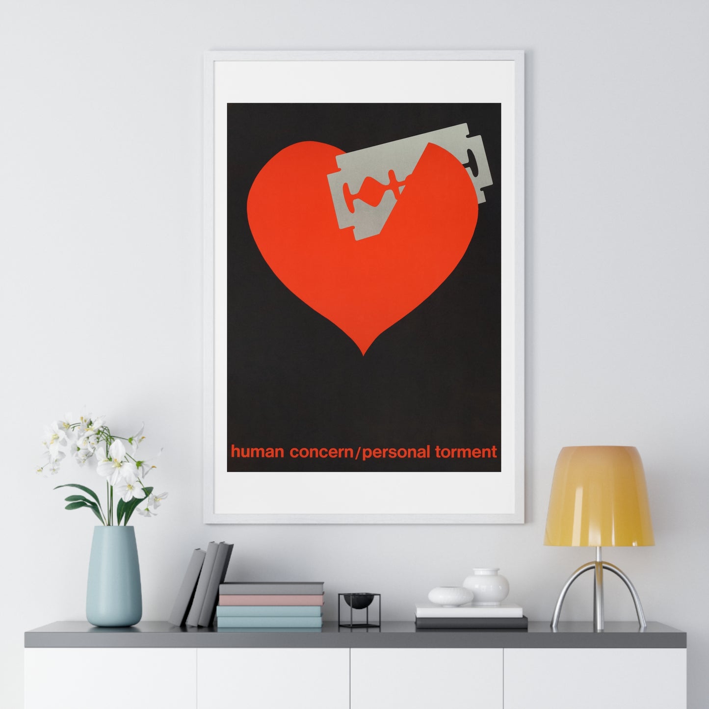 Human Concern, Personal Torment, Poster Art, from the Original, Framed Art Print