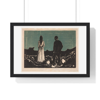 Two People. The Lonely Ones (1899) by Edvard Munch, from the Original, Framed Print