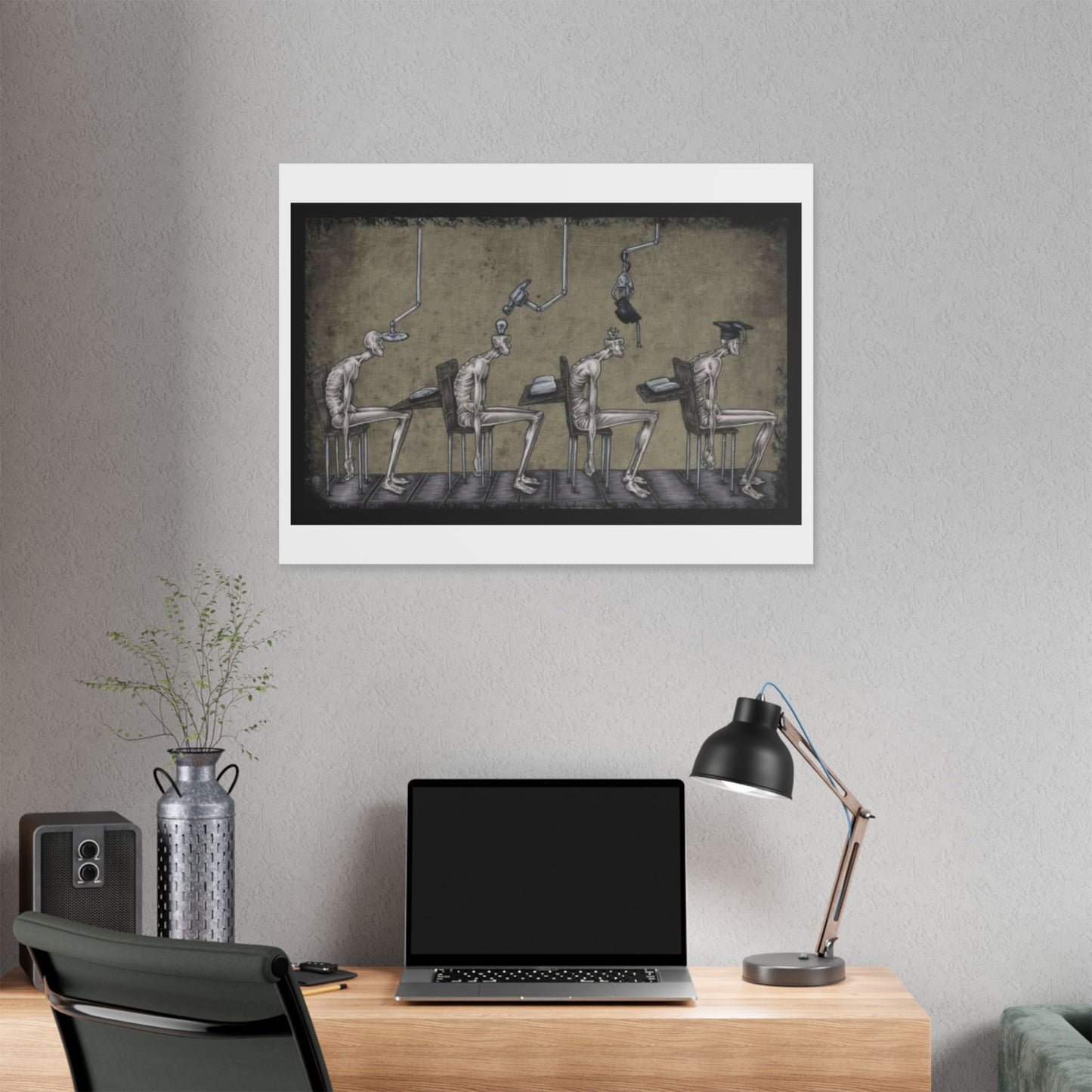 Mediocre Souls of Academia, Cartoon Art, Canvas Art Print