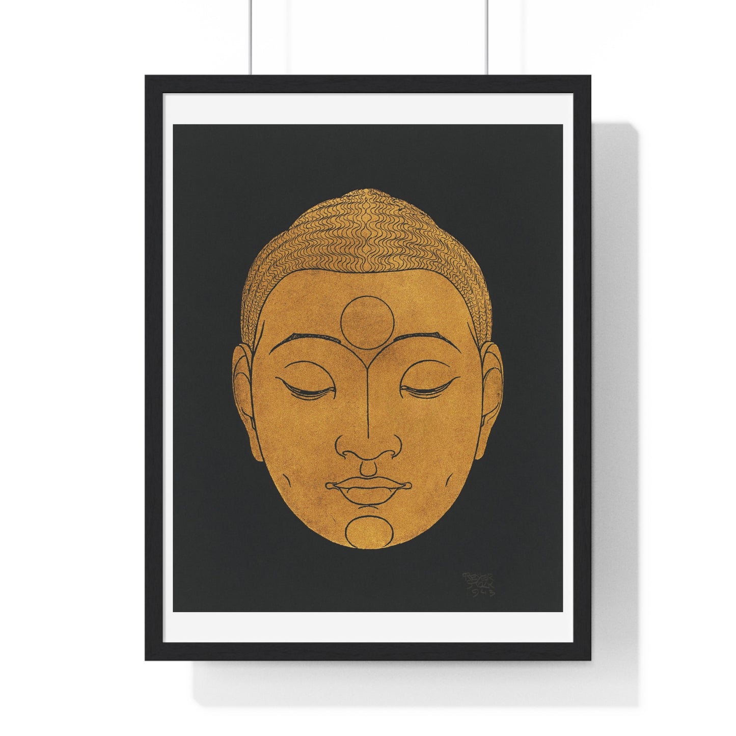 Head of Buddha (1943) by Reijer Stolk, from the Original, Framed Art Print