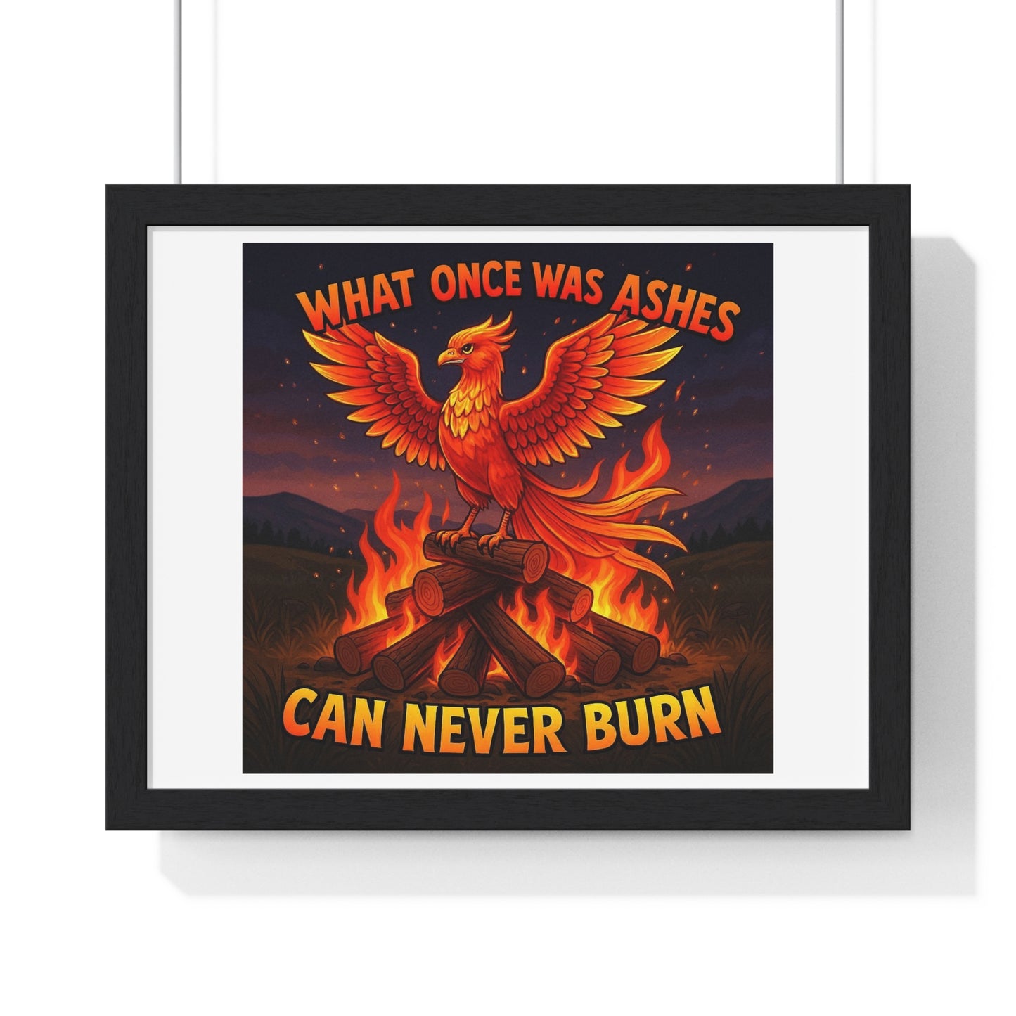 What Once Was Ashes, Can Never Burn, Cartoon Art, Framed Print