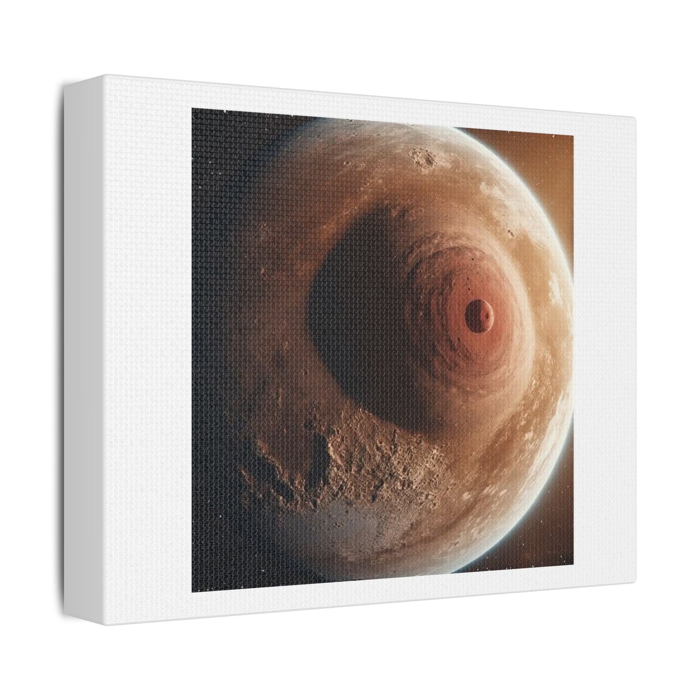 Huge Mountain on an Unknown Planet, Abstract Art 'Designed by AI', Print on Canvas