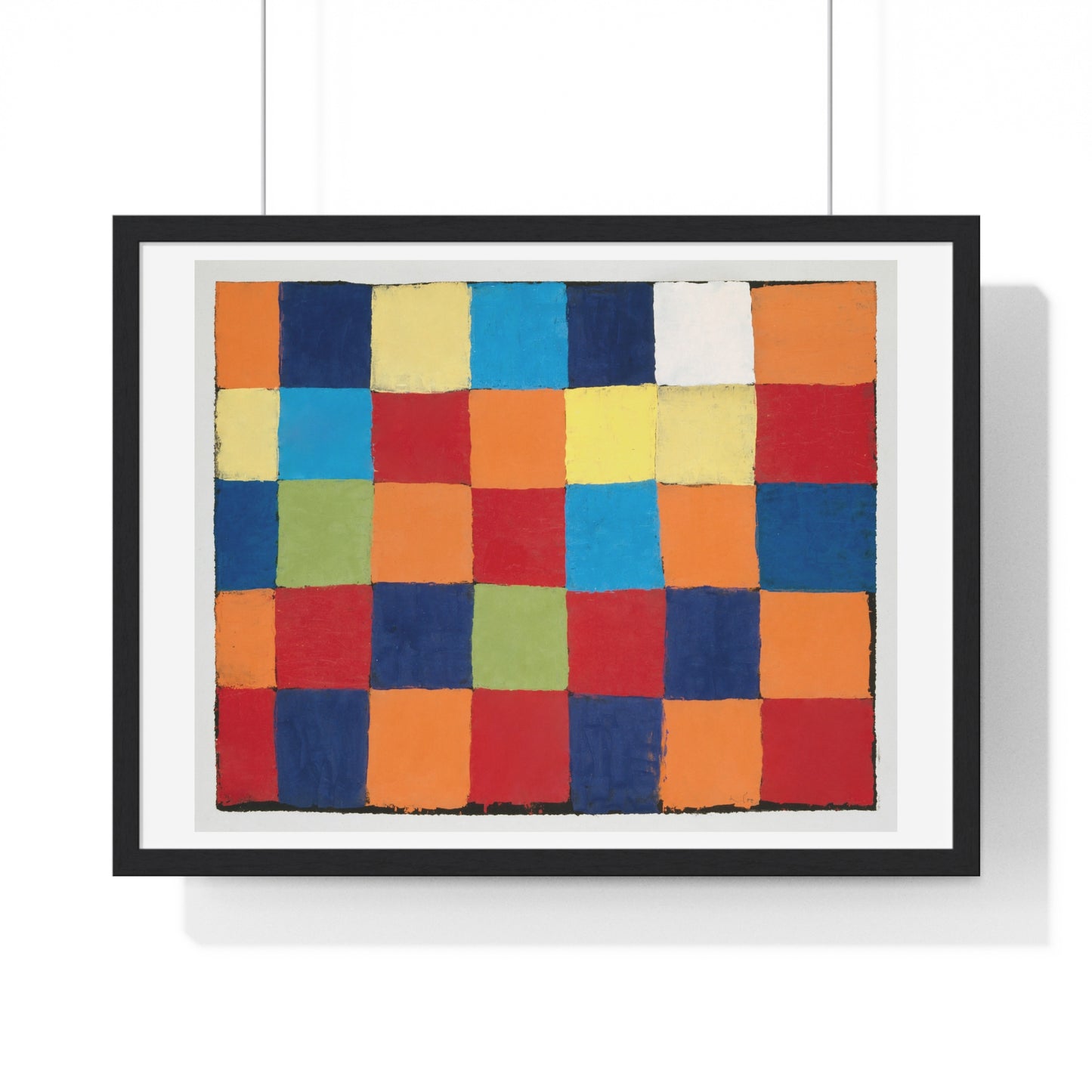 Qu 1 Color Chart (1930) by Paul Klee, from the Original, Framed Art Print