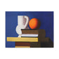 Arrangement with White Jug, Orange and Book (1932–1933) by Vilhelm Lundstrom Printed on Satin Canvas