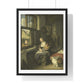 A Mother with her Children (1690) by Cornelis Dusart, from the Original, Framed Art Print