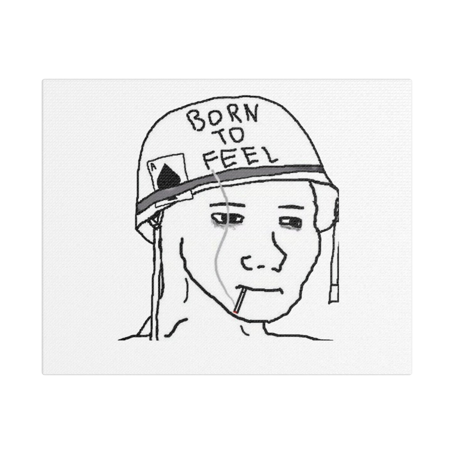 Born to Feel, Meme Art 'Designed by AI', Print on Canvas
