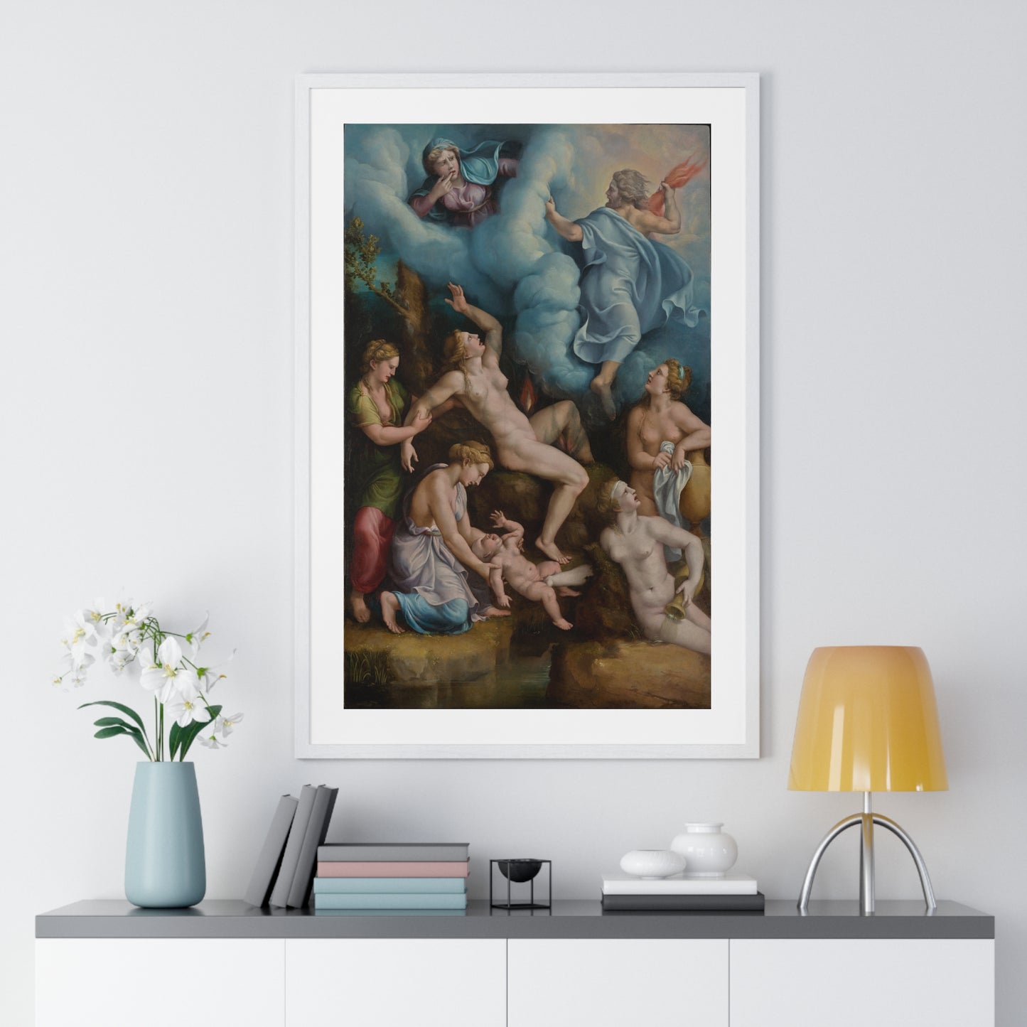 The Birth of Bacchus (circa 1530) by Giulio Romano Giulio Pippi, from the Original, Framed Art Print