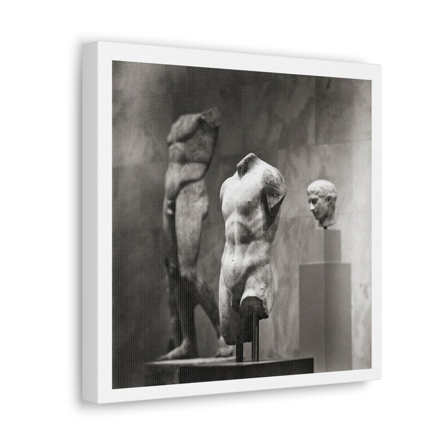 Marble Torso of a Youth (circa AD 118–161) Photographic Art Print, from the Original on Canvas