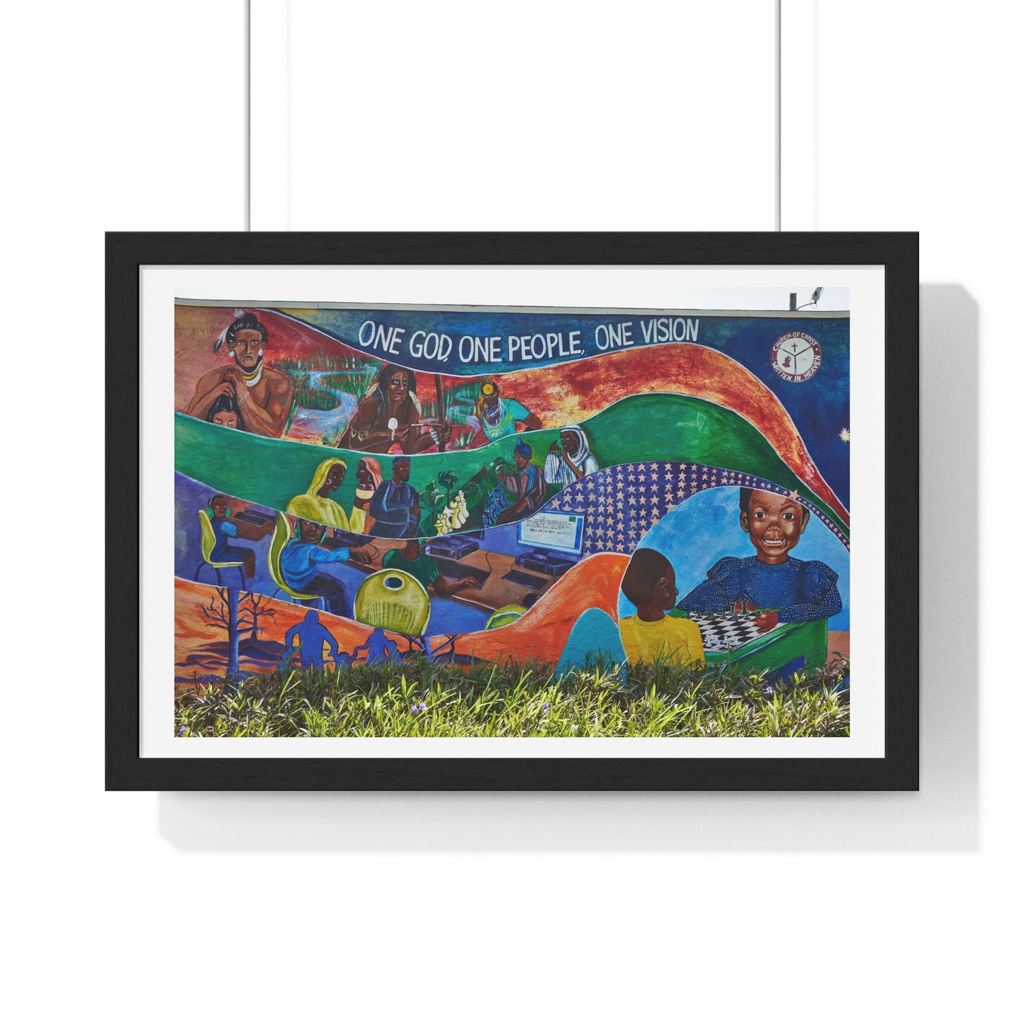 Mural Art in Sherdavia Jenkins Peace Park, Liberty City, Miami, Framed Print