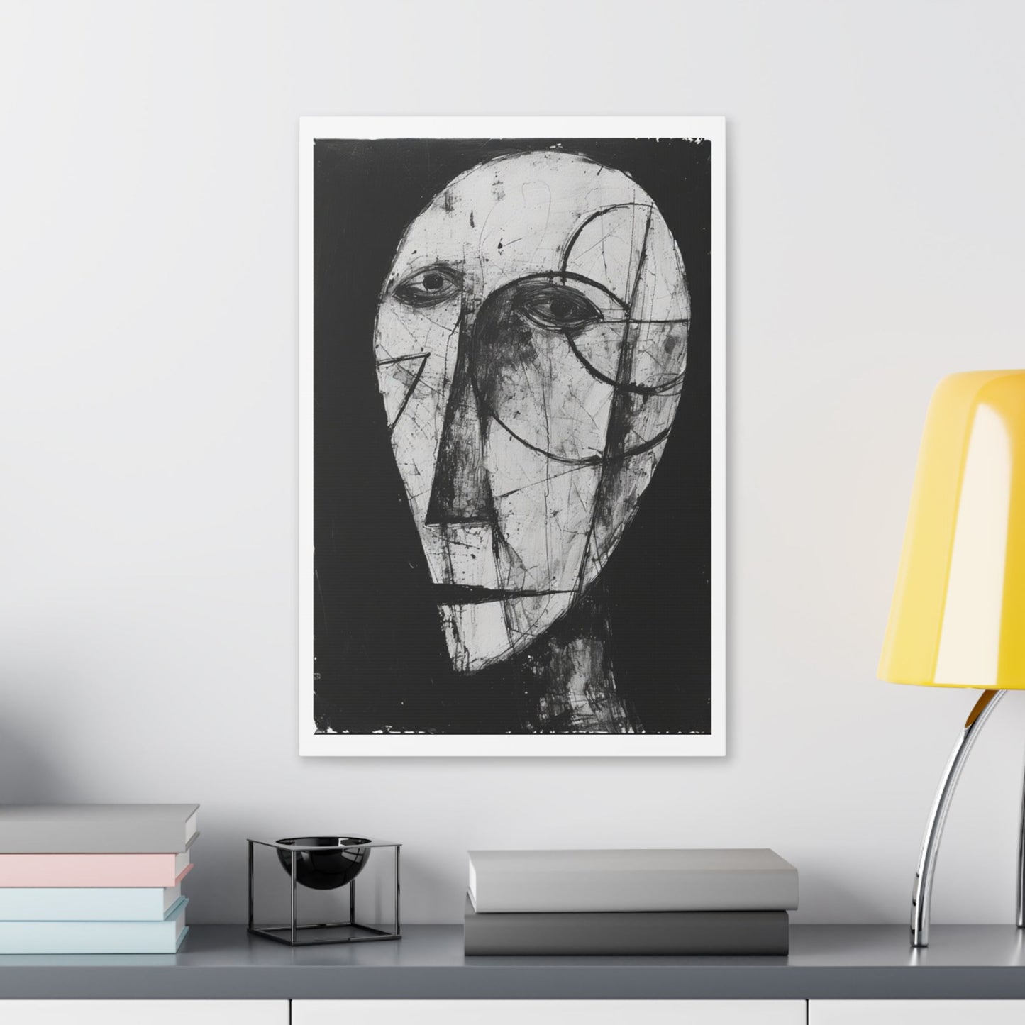 Brutalist Portrait Art 'Designed by AI' Canvas Art Print