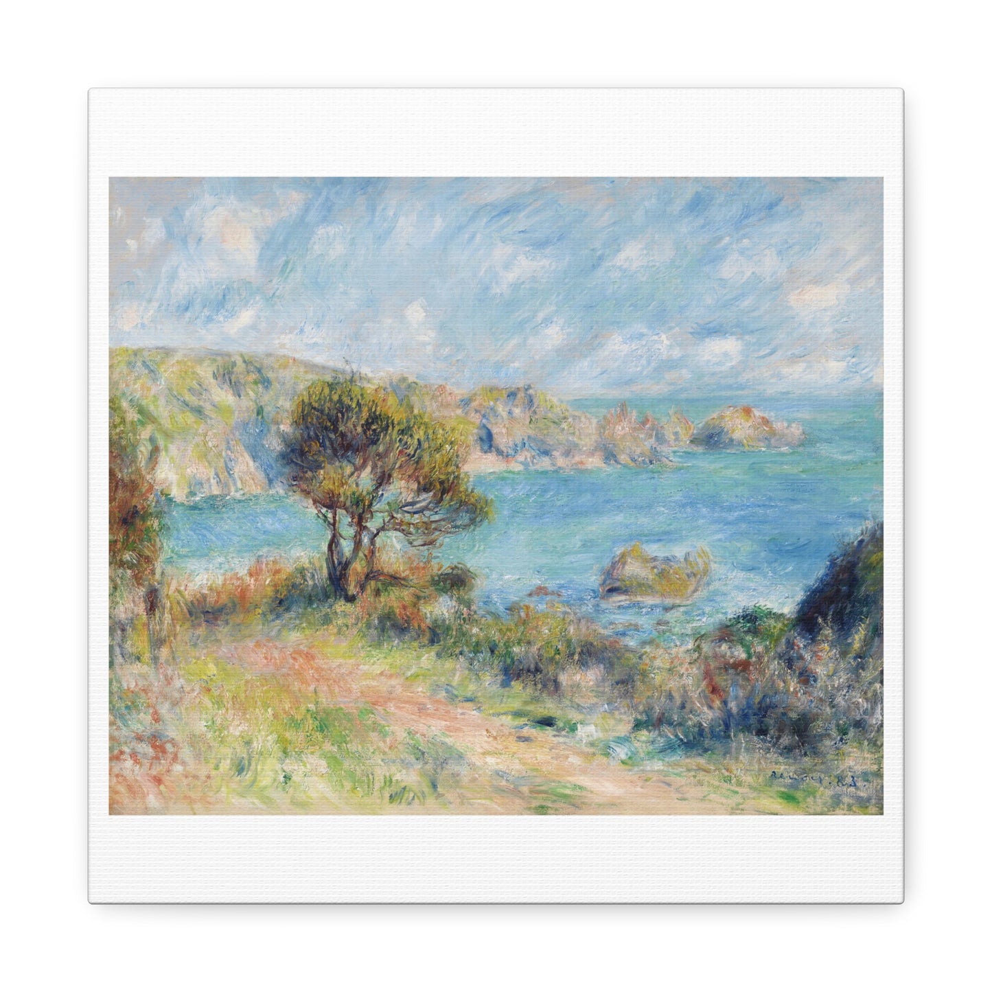 View at Guernsey (1883) Vintage Illustration by Pierre-Auguste Renoir Art Print from the Original