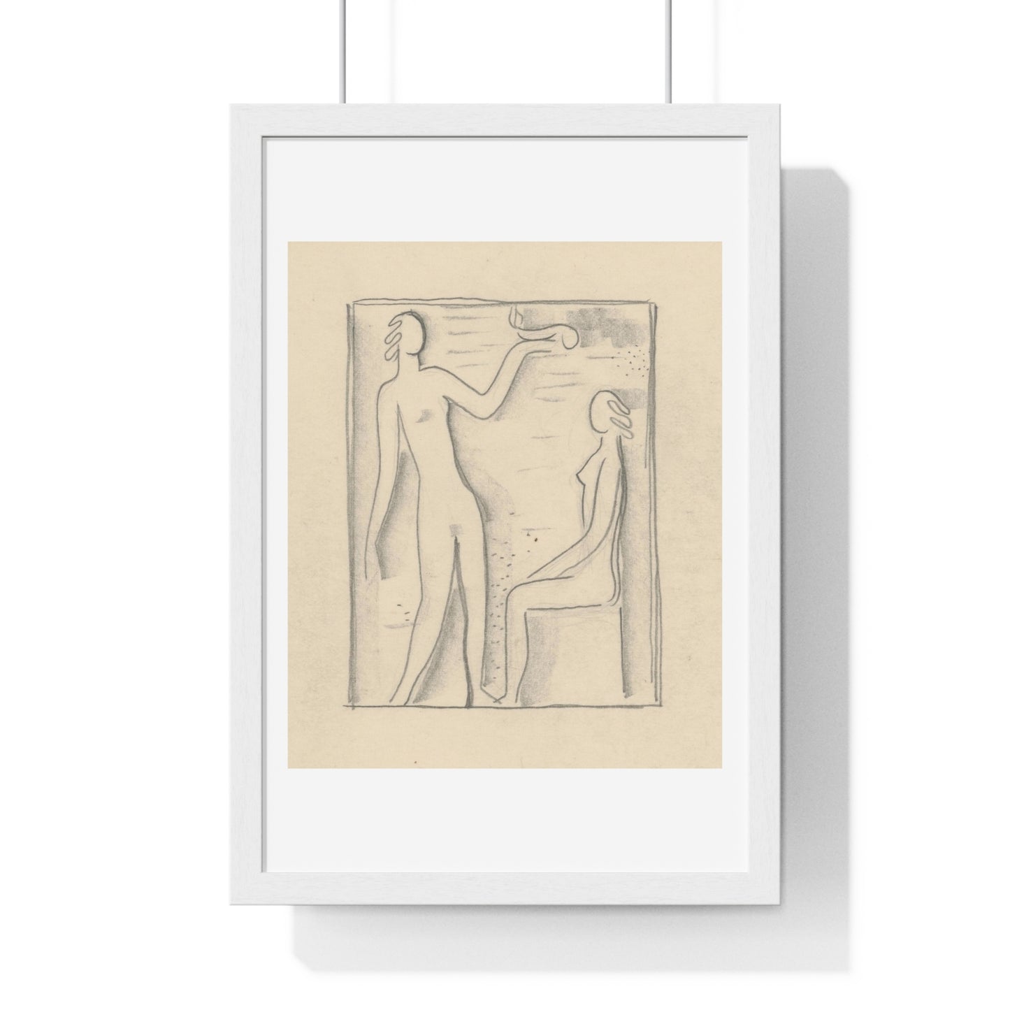 Study for the Painting with Prometheus (1930) by Mikuláš Galanda, from the Original, Framed Art Print