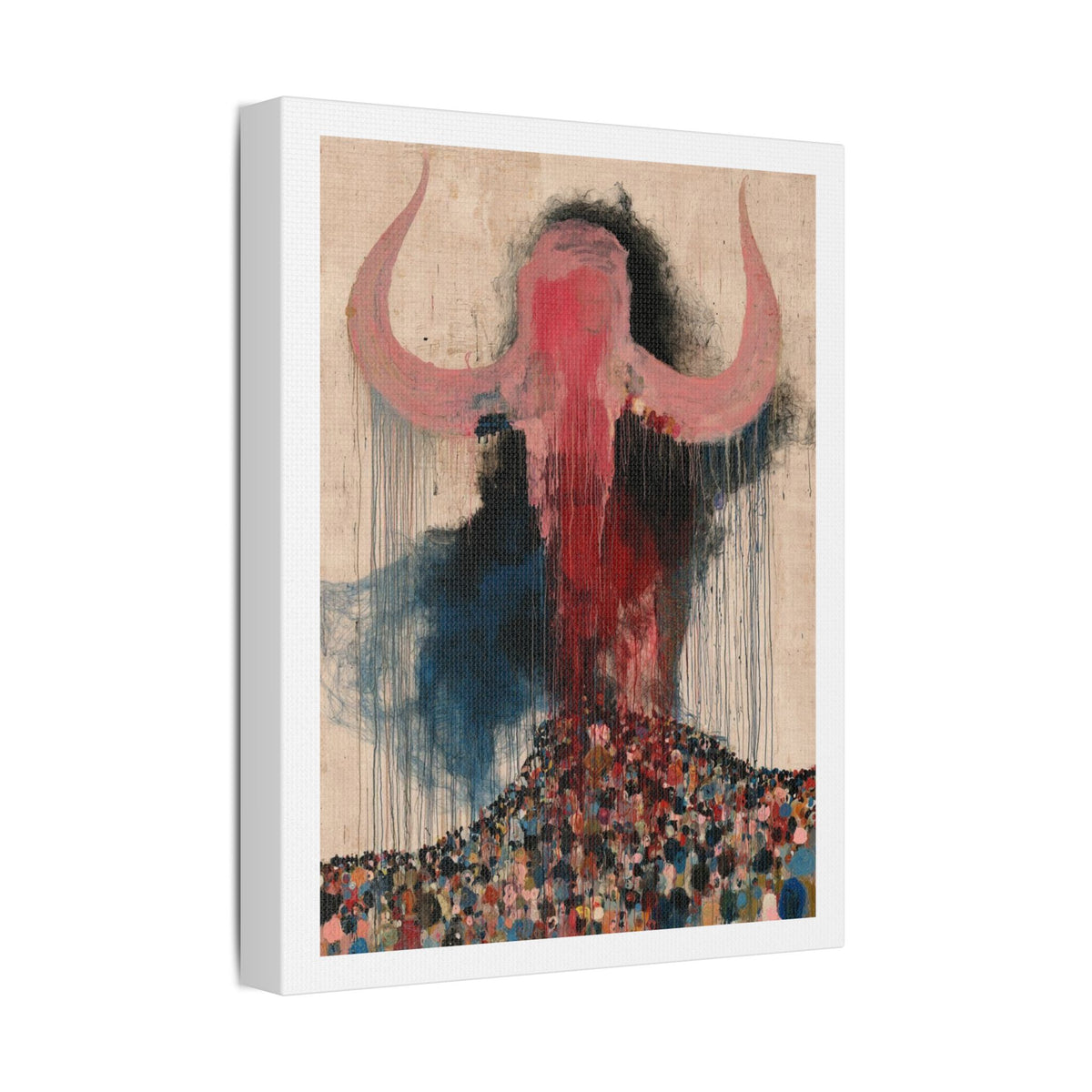 Corrida de Toros, Neo-Surrealism, Art Print on Satin Canvas, Stretched