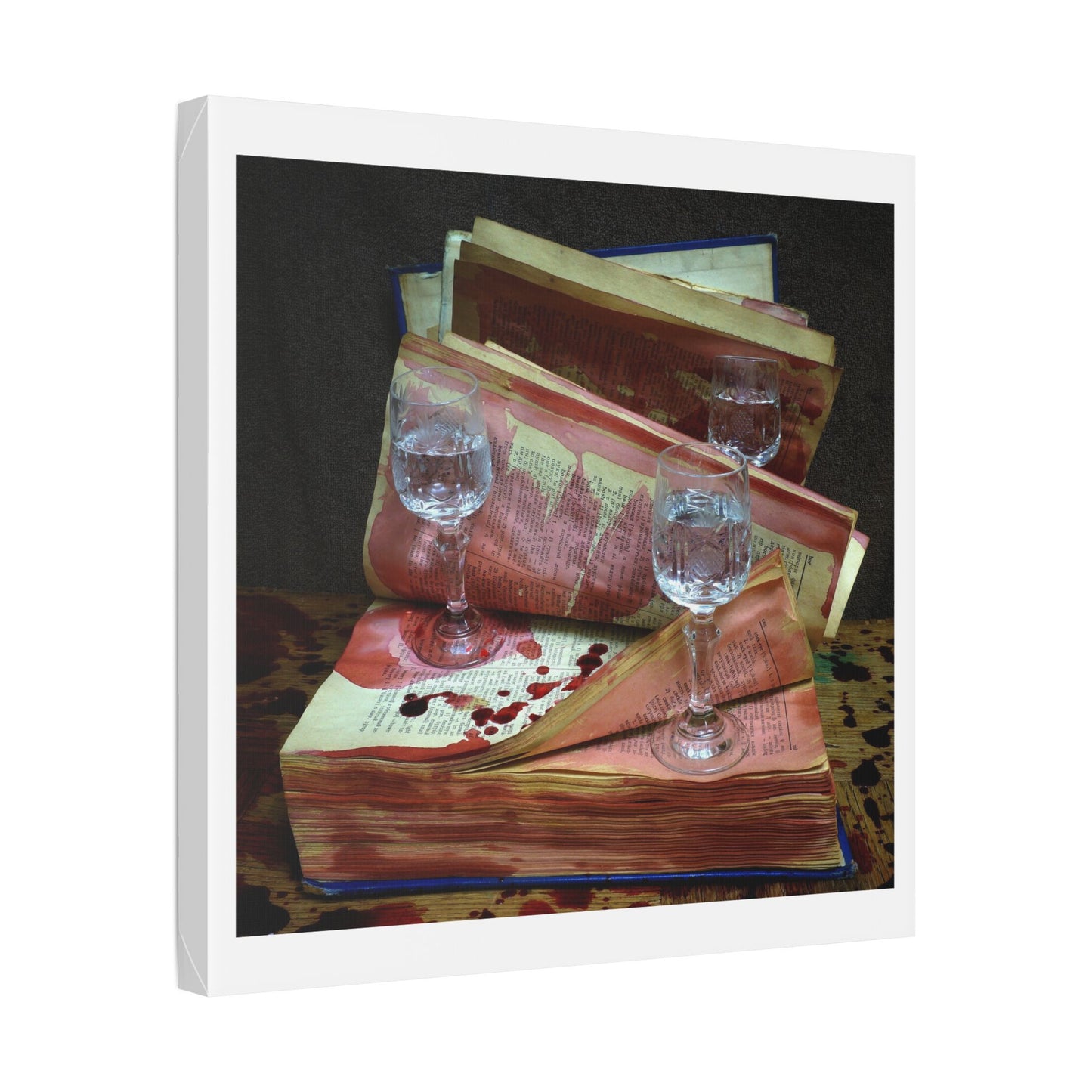 Night in the Library 'Designed by AI' Canvas Art Print