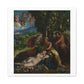 Mythological Scene (1524) by Dosso Dossi (Giovanni di Niccolò de Lutero) from the Original, Print on Canvas