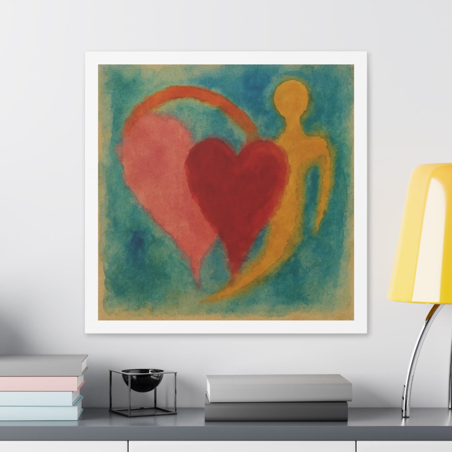 Love and Life in the Art Style of Helen Frankenthaller 'Designed by AI' Canvas Art Print