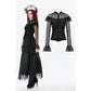 Dark in Love Seraphina Gothic Blouse, Layered Lace Cuffs