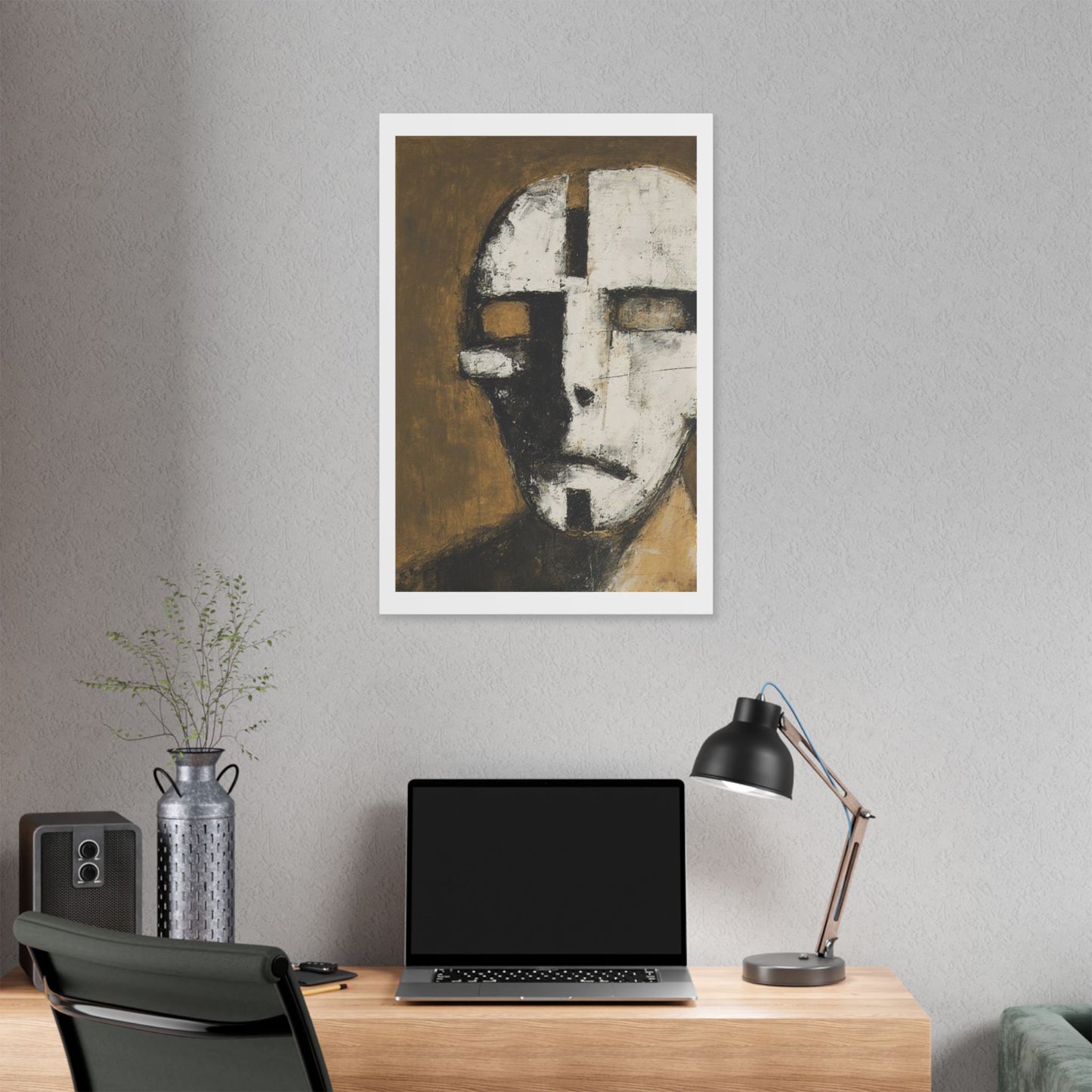 Brutalist Portrait Art II 'Designed by AI' Canvas Art Print