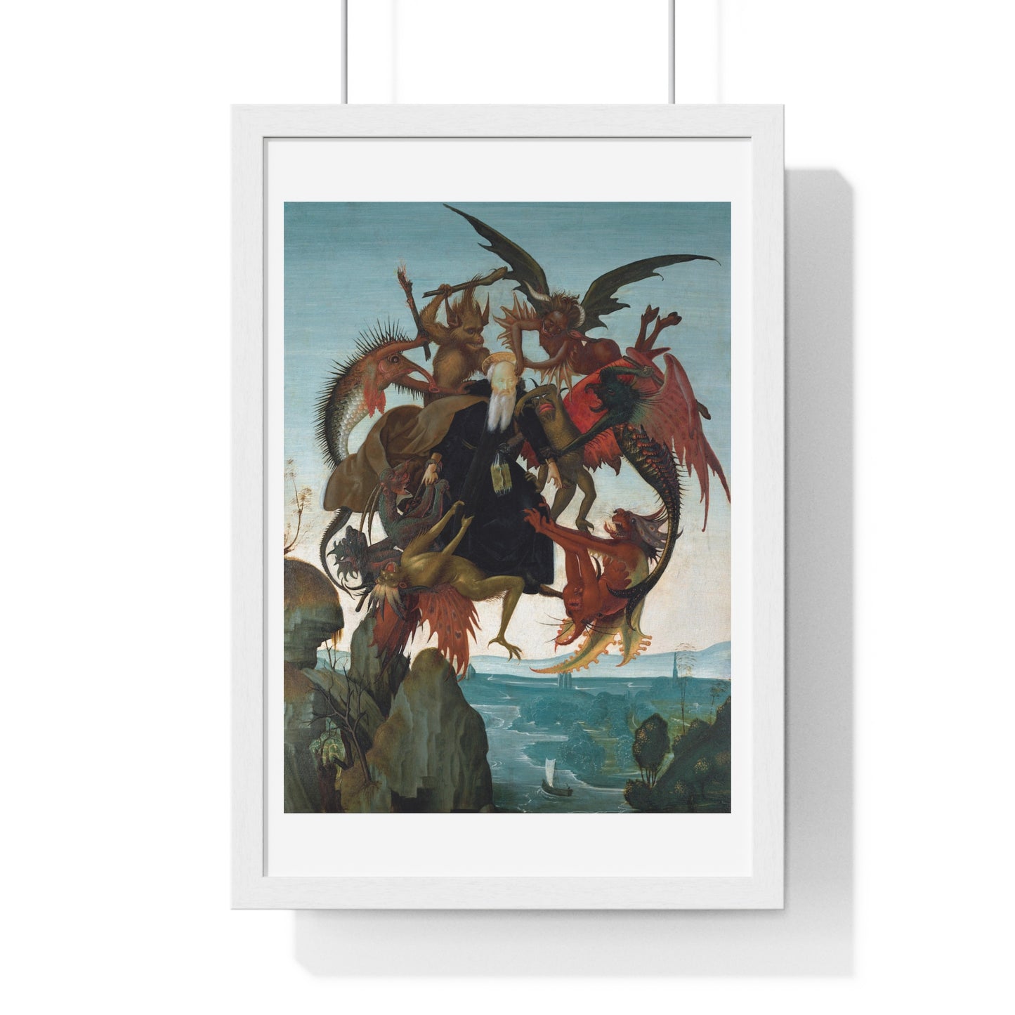 The Torment of Saint Anthony (1487) by Michelangelo Buonarroti, from the Original, Framed Art Print