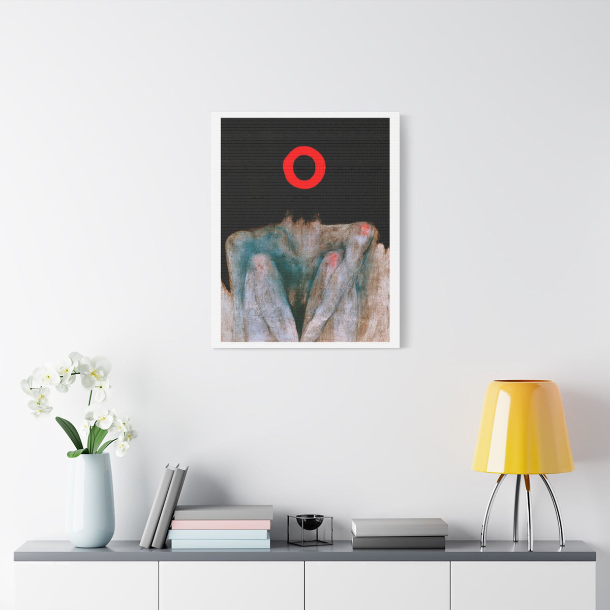 Eclipse, Neo-Surrealism, Art Print on Satin Canvas, Stretched