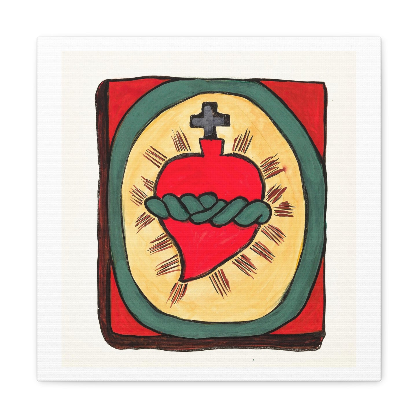 Sacred Heart 'Plate 50' from Spanish Colonial Designs of New Mexico (1935–1942), Art Print from the Original on Canvas