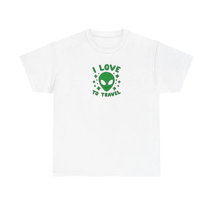 I Love To Travel, Alien Design T-Shirt
