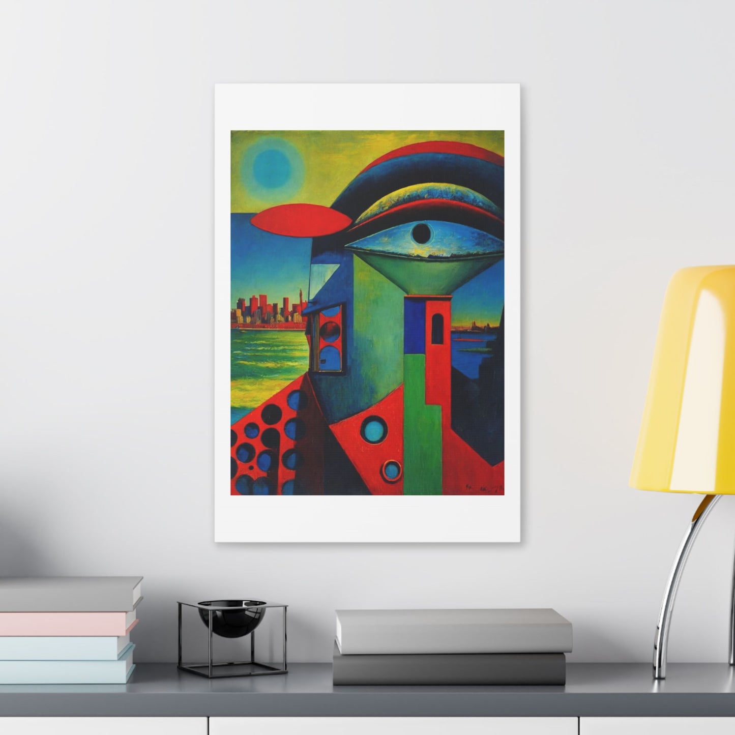 Eye on the Horizon, Picasso Art Style 'Designed by AI' Canvas Art Print