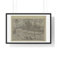 Tudor Antique Map of London (1572) 'Londinum Feracissimi Angliae Regni Metropolis' from the Original, Framed Print