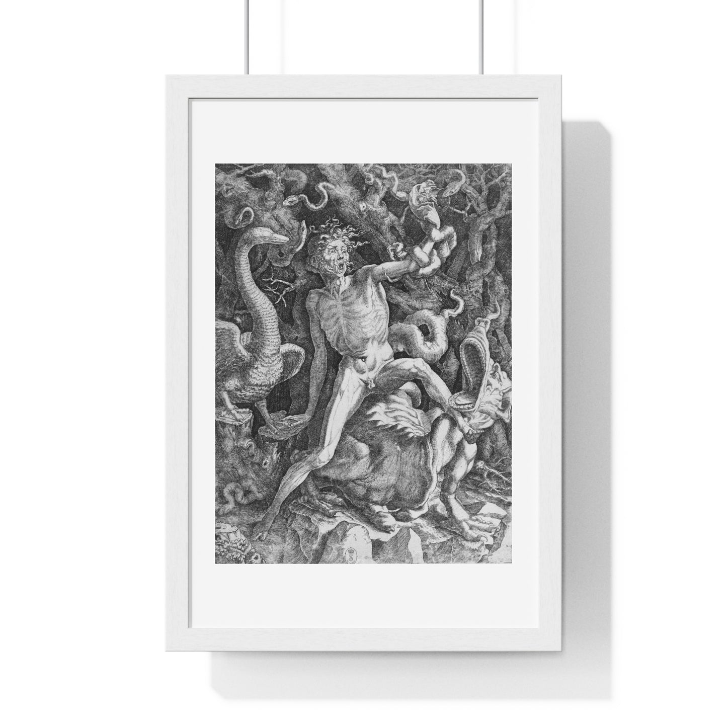 Fury (1524-1525) by Giovanni Jacopo Caraglio and Rosso Fiorentino Giovanni Battista di Jacopo, from the Original, Framed Art Print