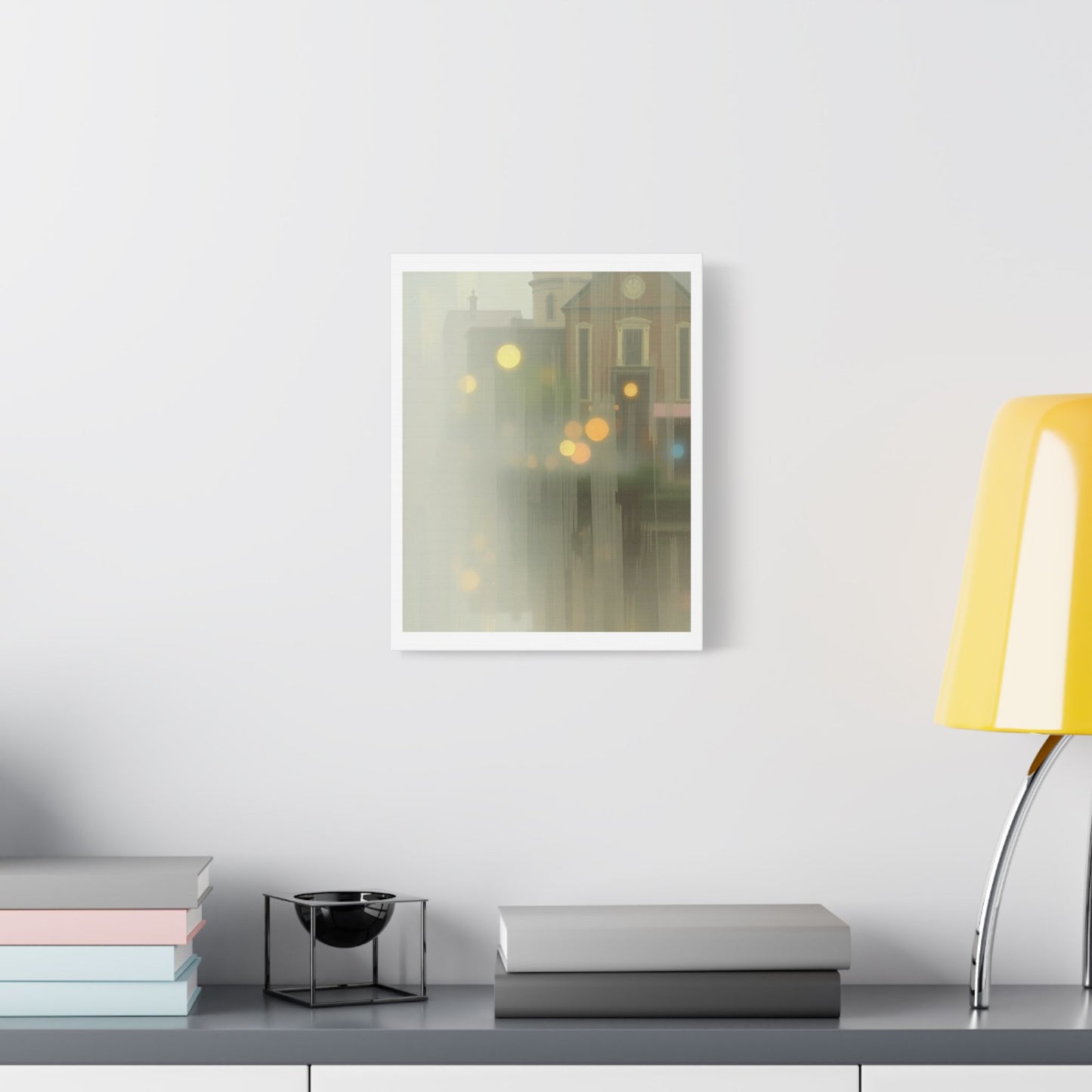 Faded Pastel Abstract Decor Art IV 'Designed by AI' Print on Canvas