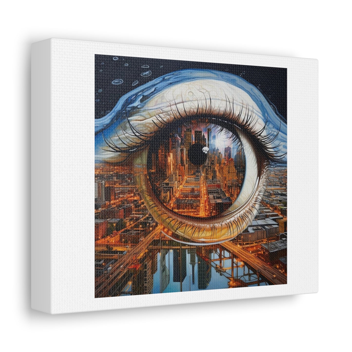 Human Eye is the Window to the World, Abstract Art 'Designed by AI' Print on Canvas