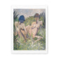 Two Girls in the Reeds, from the Original, Art Print on Canvas