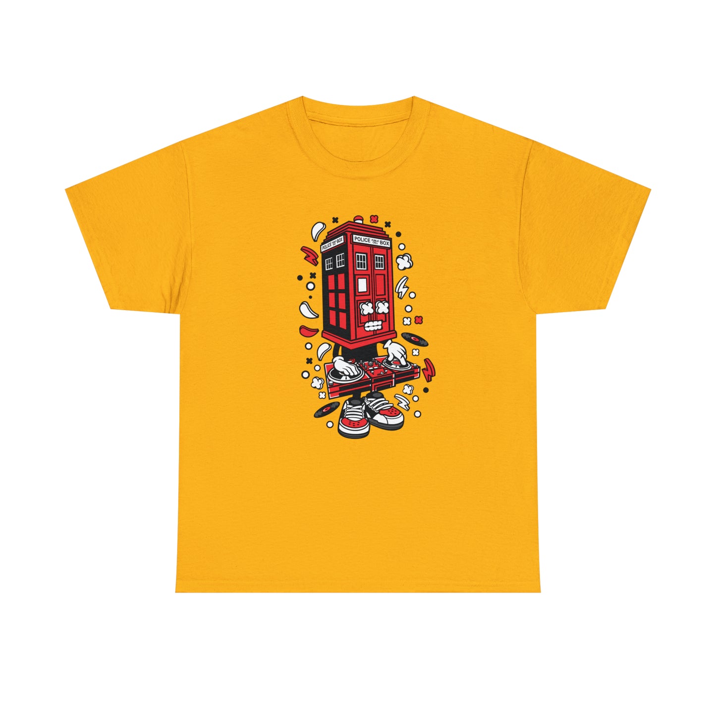 Police Box DJ Cartoon T-Shirt