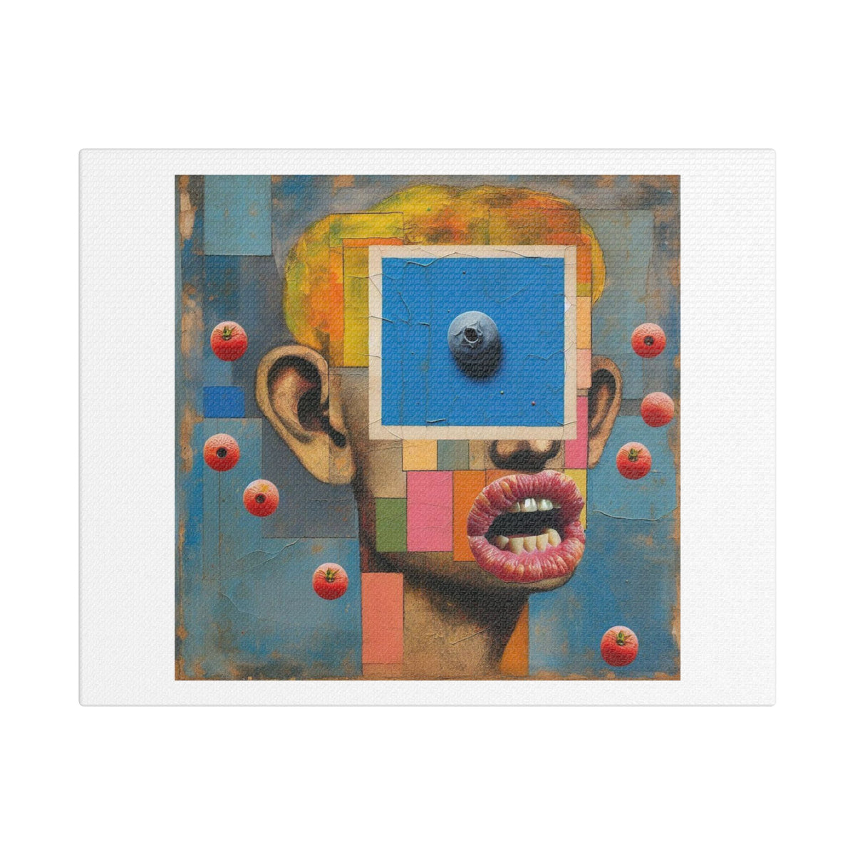 Twisted Portrait, Abstract Art Print on Canvas