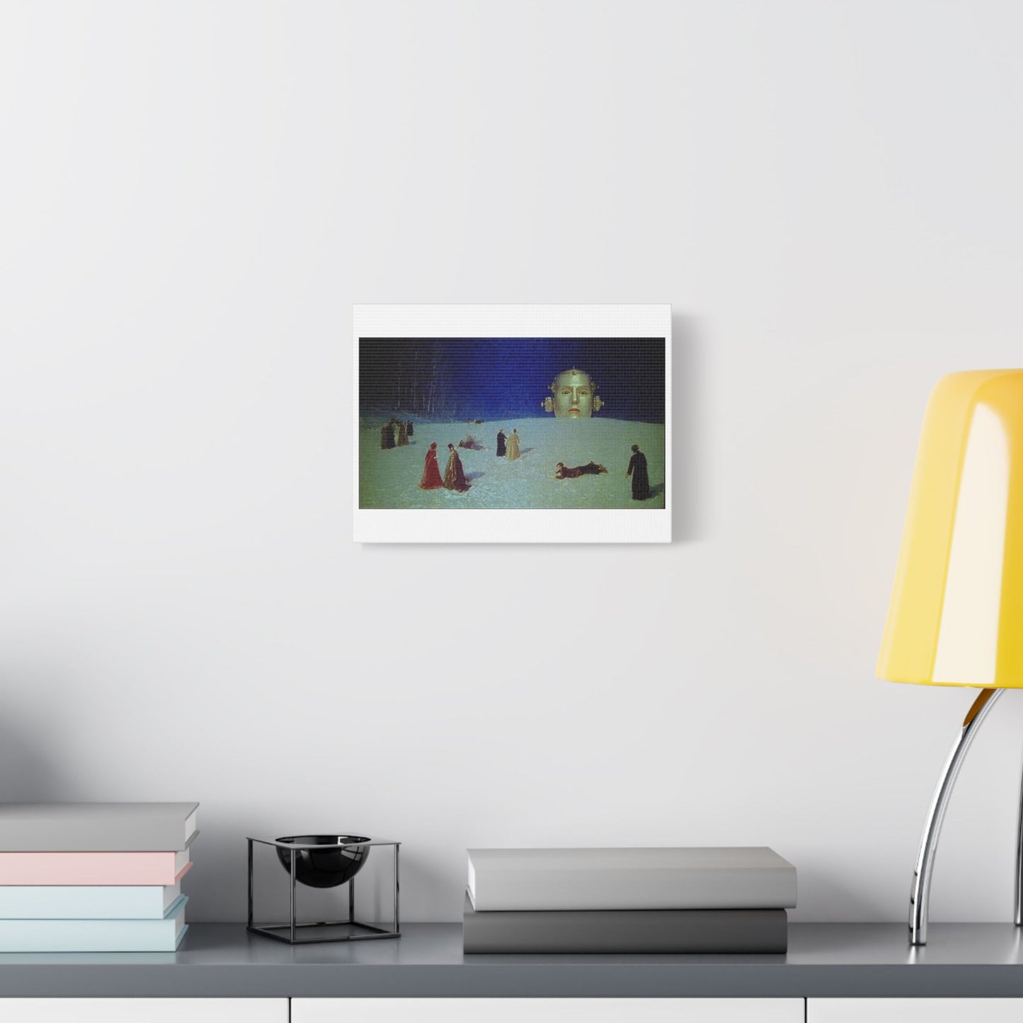 What's That Coming Over the Hill? 19th Century Pastel Art 'Designed by AI' Print on Canvas