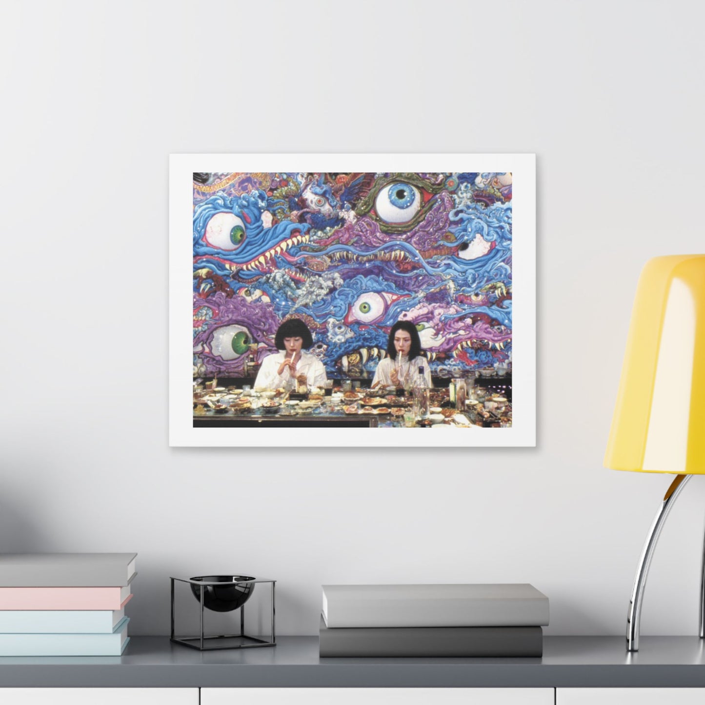 Psychedelic Japan Abstract Art 'Designed by 'AI Canvas Art Print