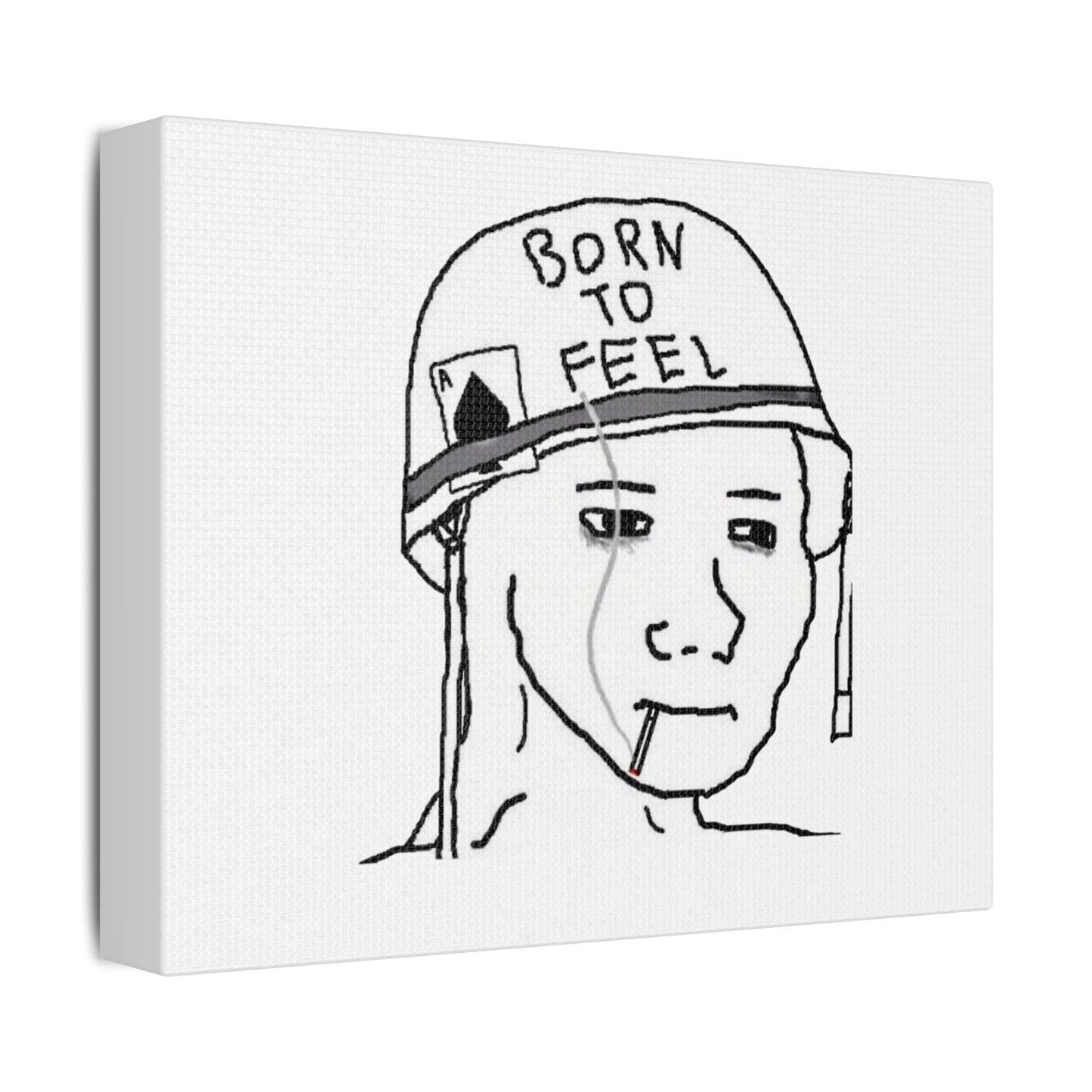 Born to Feel, Meme Art 'Designed by AI', Print on Canvas