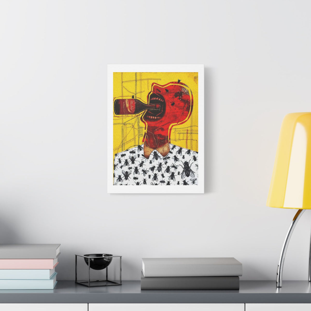 Consumerism, Neo-Surrealism, Art Print on Satin Canvas, Stretched